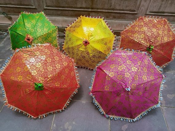 Colourful decorative Rajasthani umbrellas