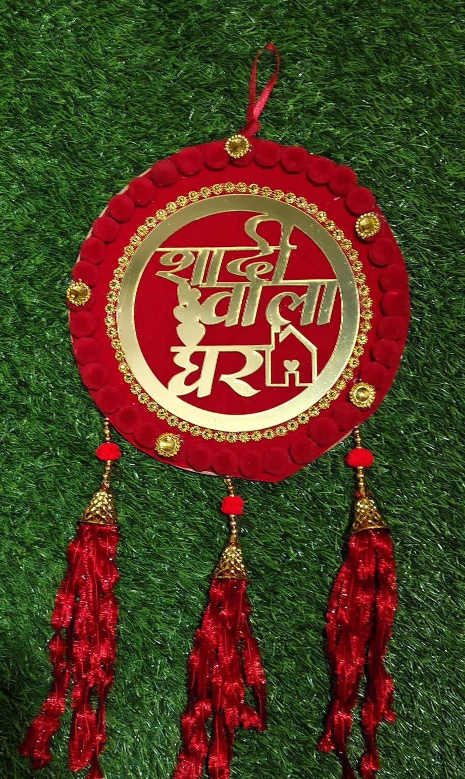 Red Shubh Vivah decorative hanging